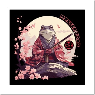 Japanese Master Toad Samurai Warrior - The Zen Frog Posters and Art